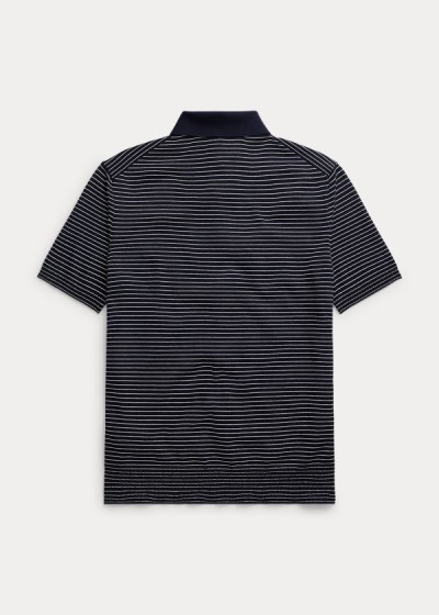 Ralph Lauren Striped Silk-Cotton Striktrøje Herre Danmark (YOHNZ2486)